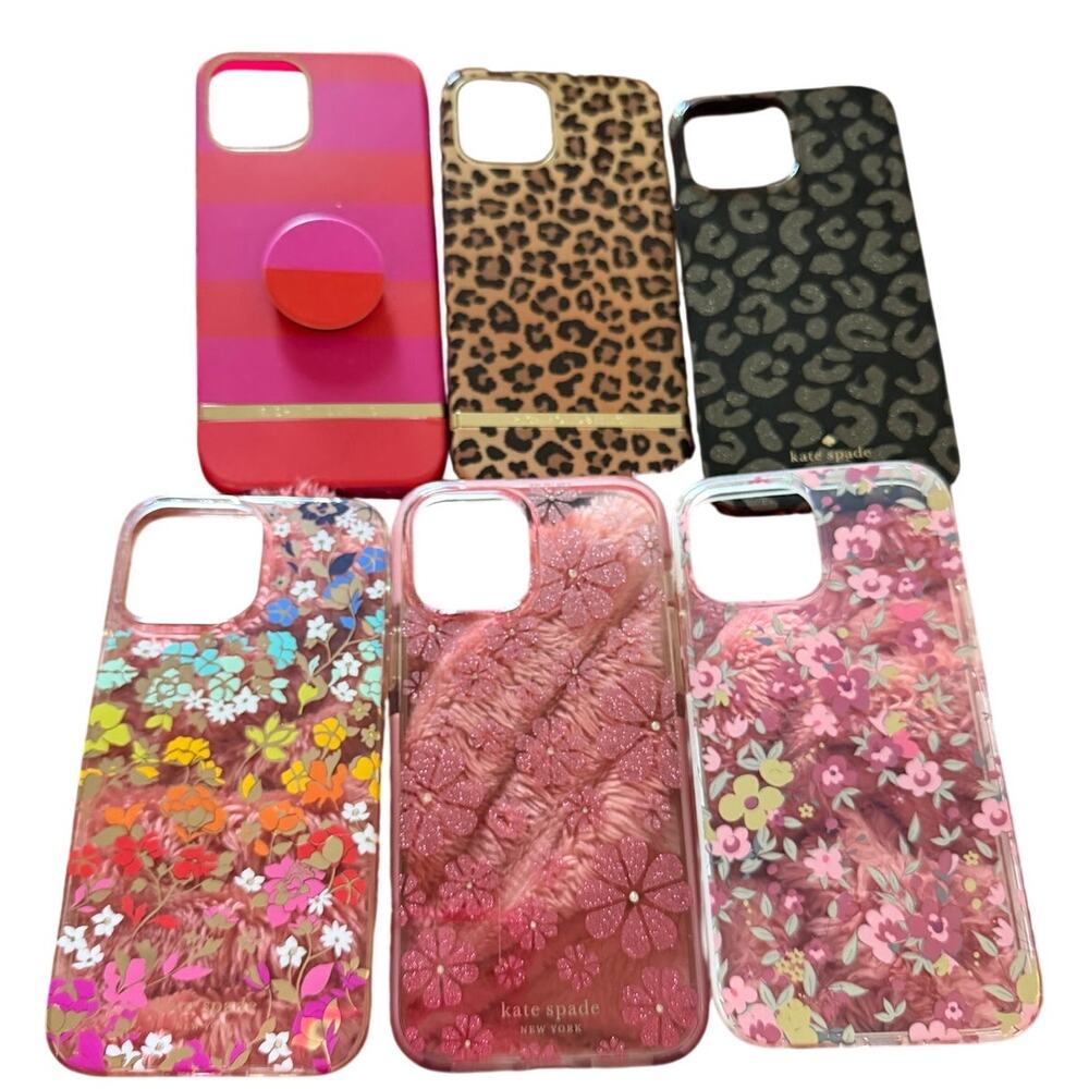 Kate Spade iPhone 12 Pro Max Case Bundle Floral Leopard Designer Lot